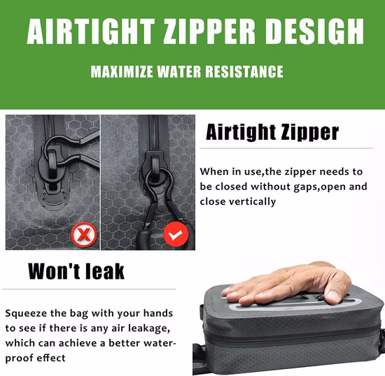 Bolsa de cintura impermeável para pesca com mosca